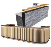 wooden front counters
