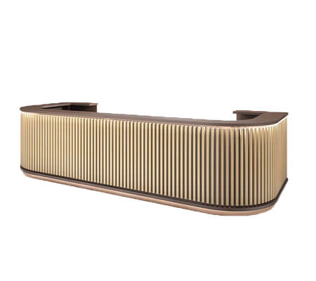 wood reception desk