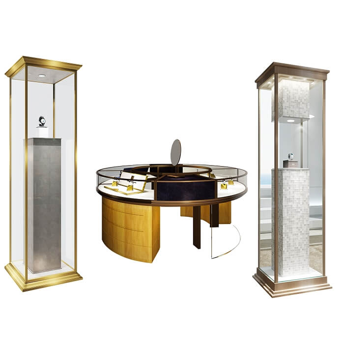 metal display case