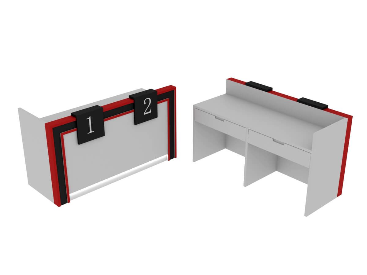 2 person reception counter