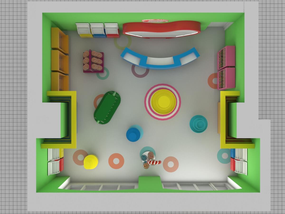 candy store layout