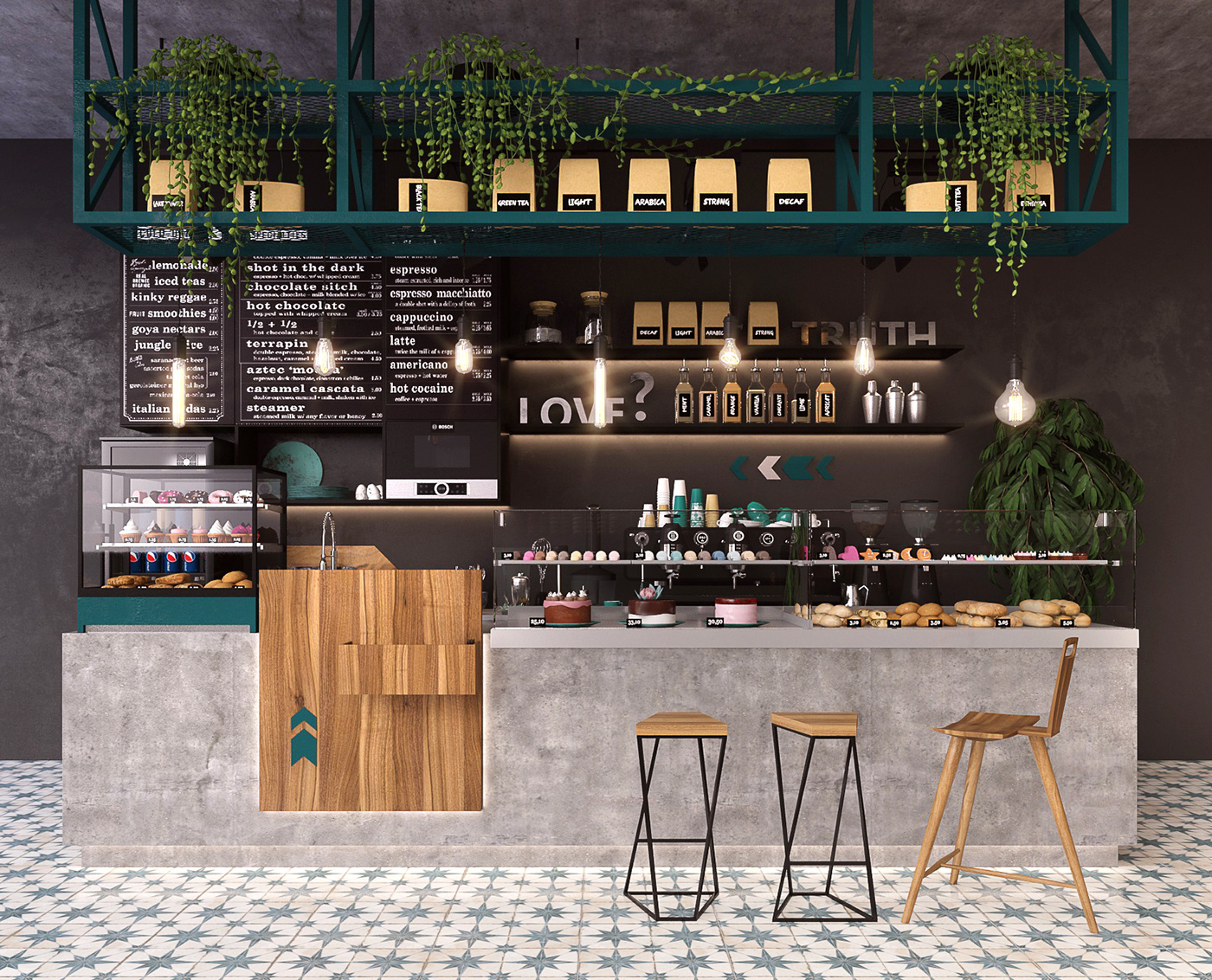coffee counter bar