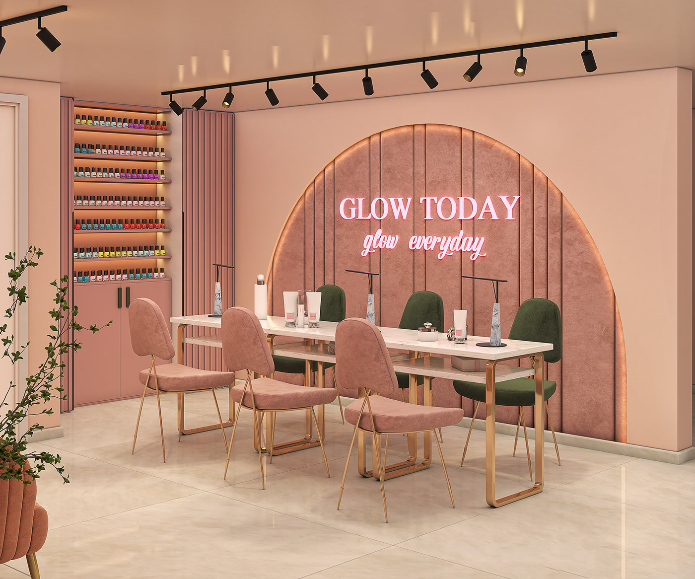 luxury nail salon shop