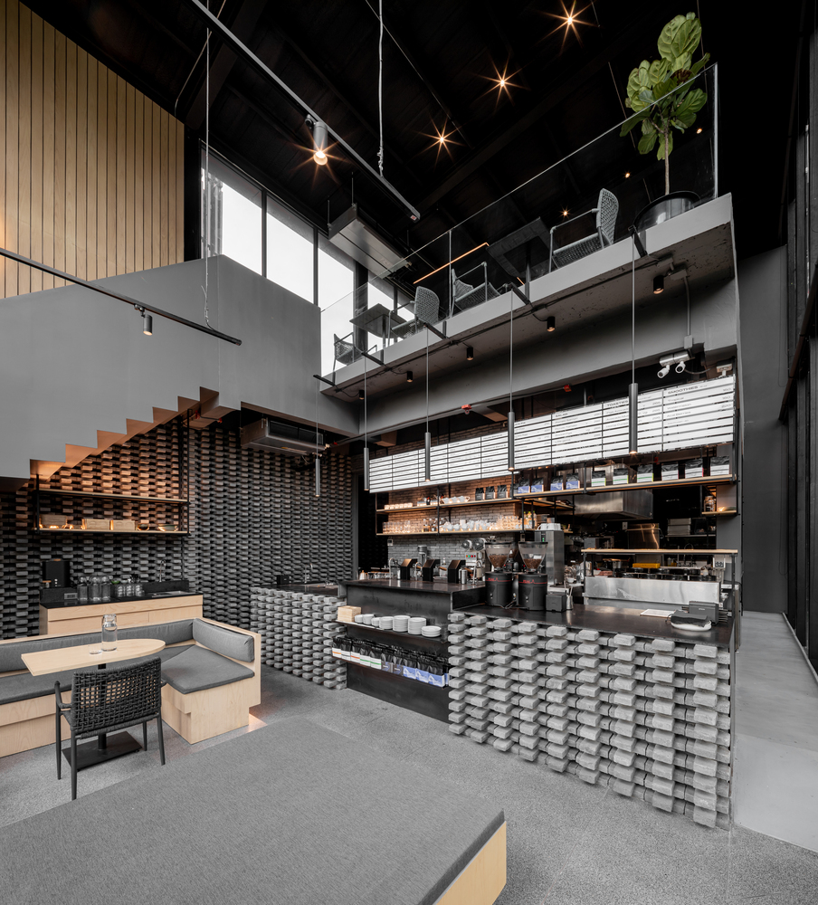 industrial coffee shop