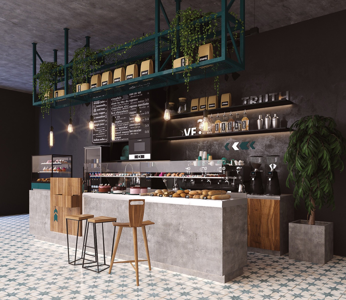 coffee counter bar