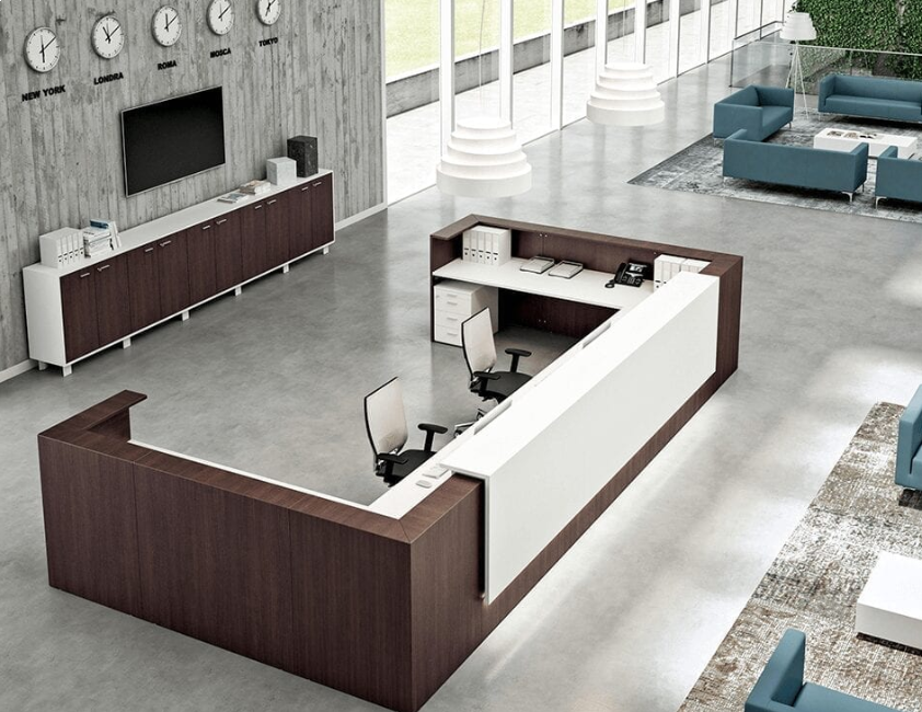 U shape reception desk