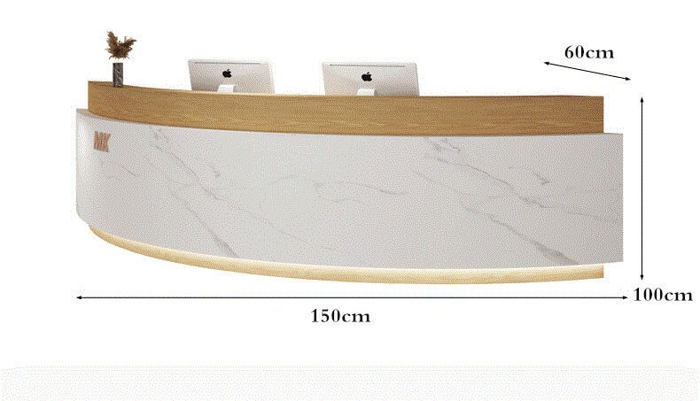 size of the reception desk