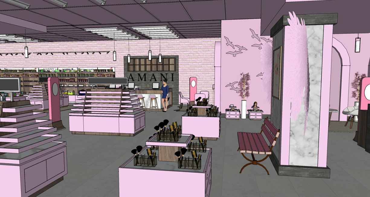 cosmetic shop design 