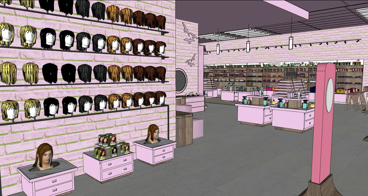 cosmetic shop dseign