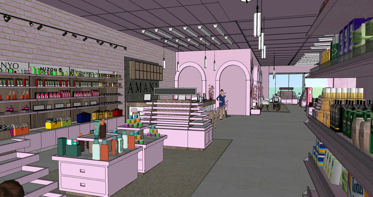 cosmetic shop  design