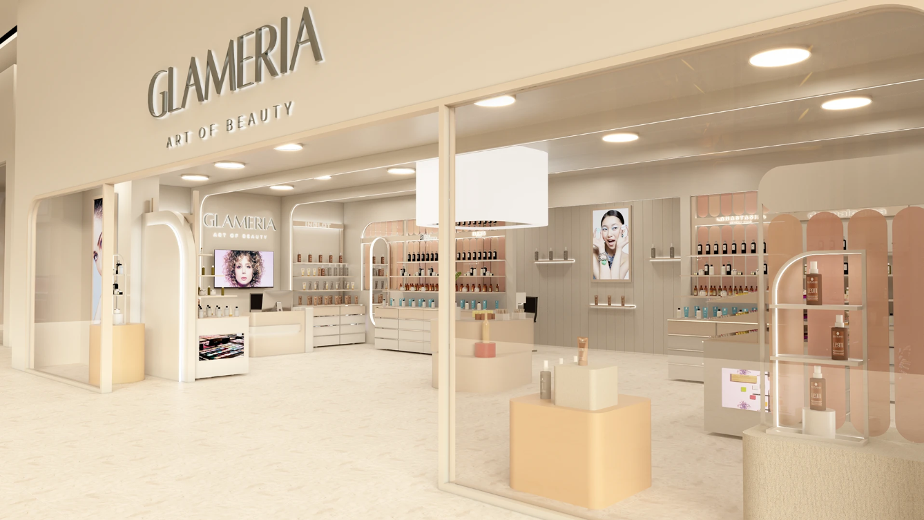 cosmetic shop display