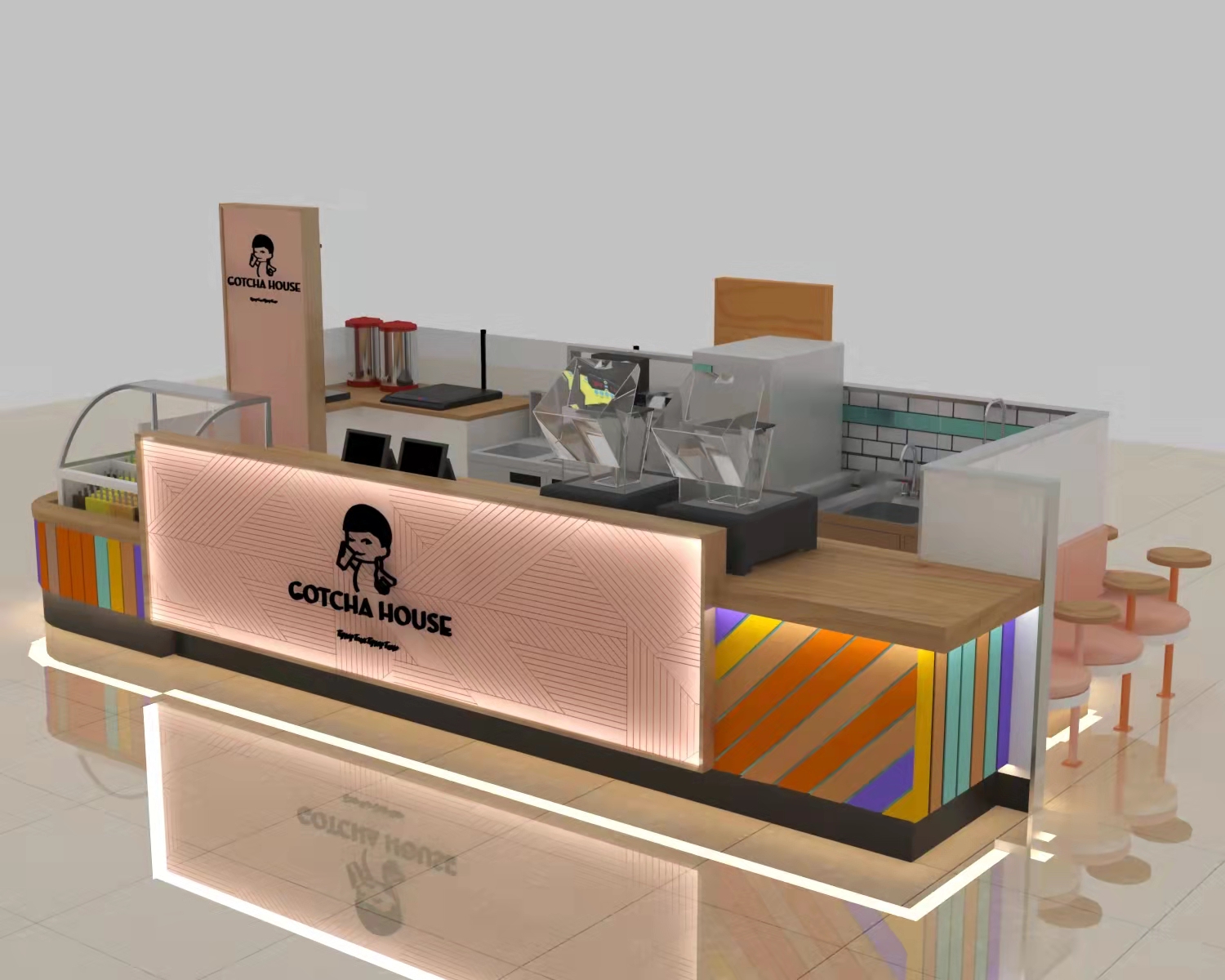 bubble tea kiosk
