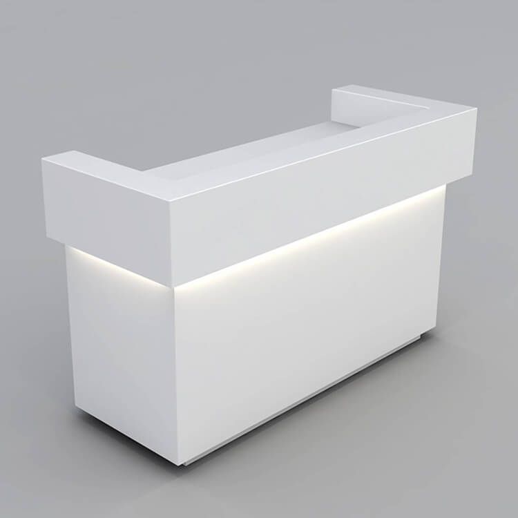 white reception counter