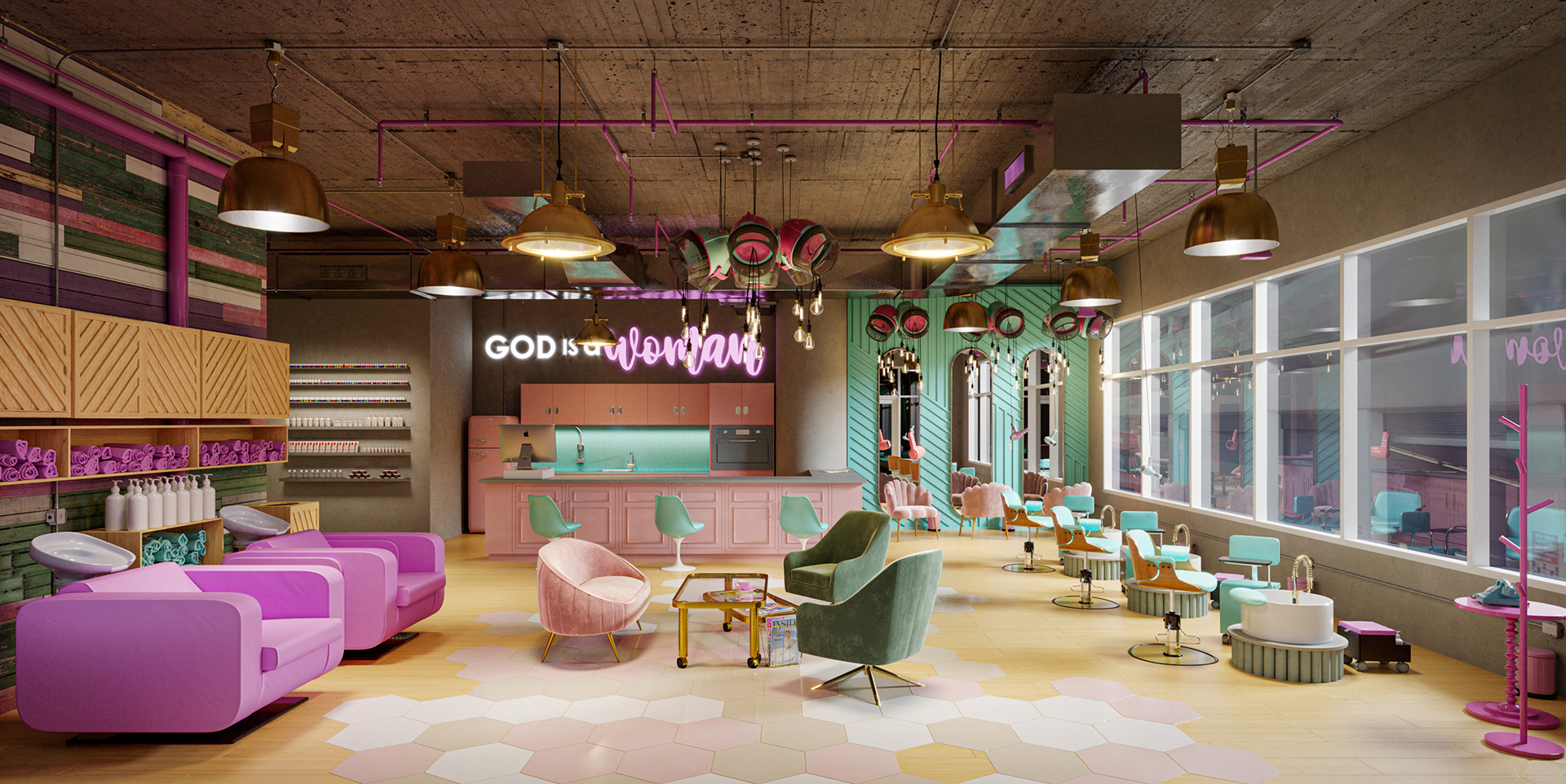 hair salon shop design