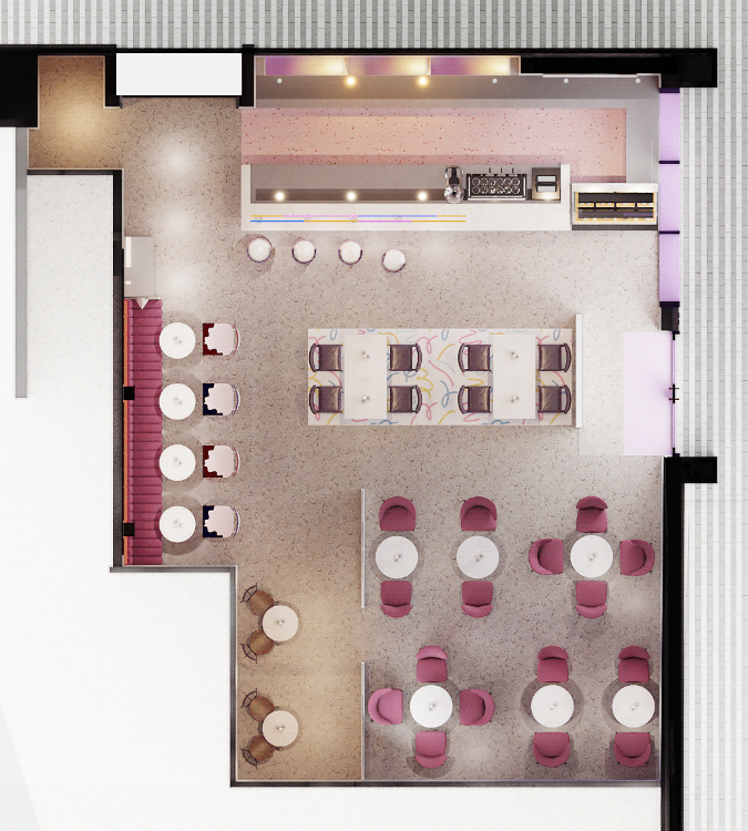 ice cream shop layout