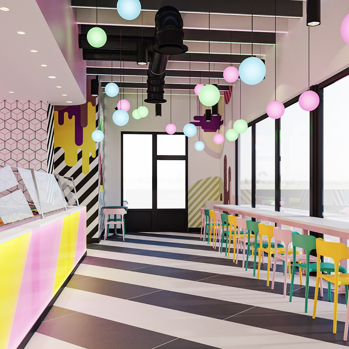 ice cream shop design