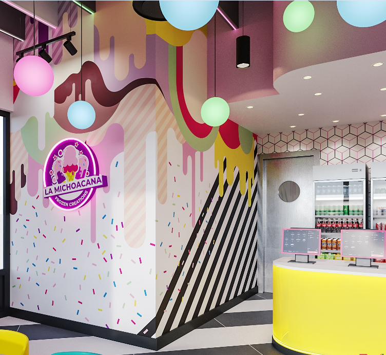 ice cream counter