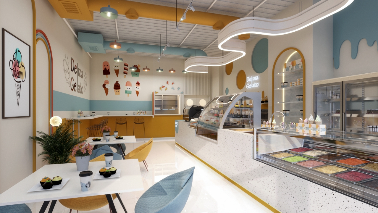 ice cream counter