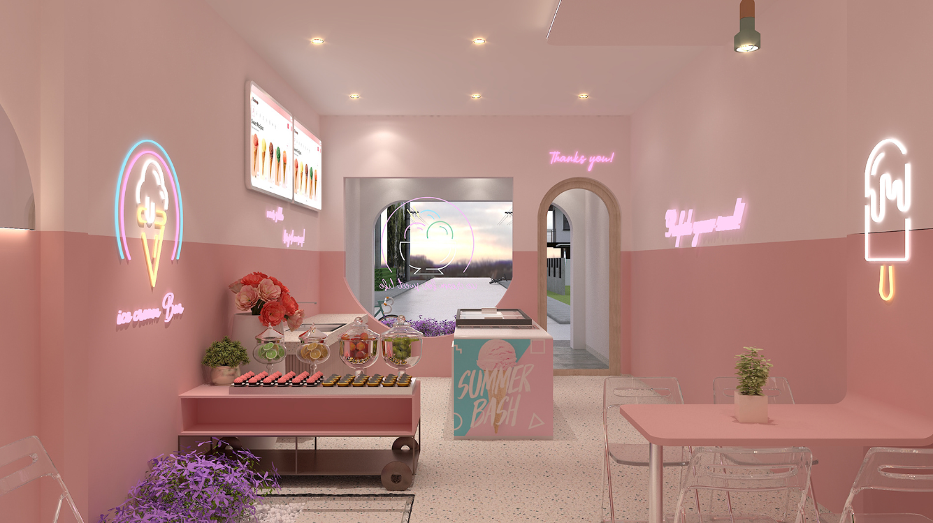 ice cream shop deign