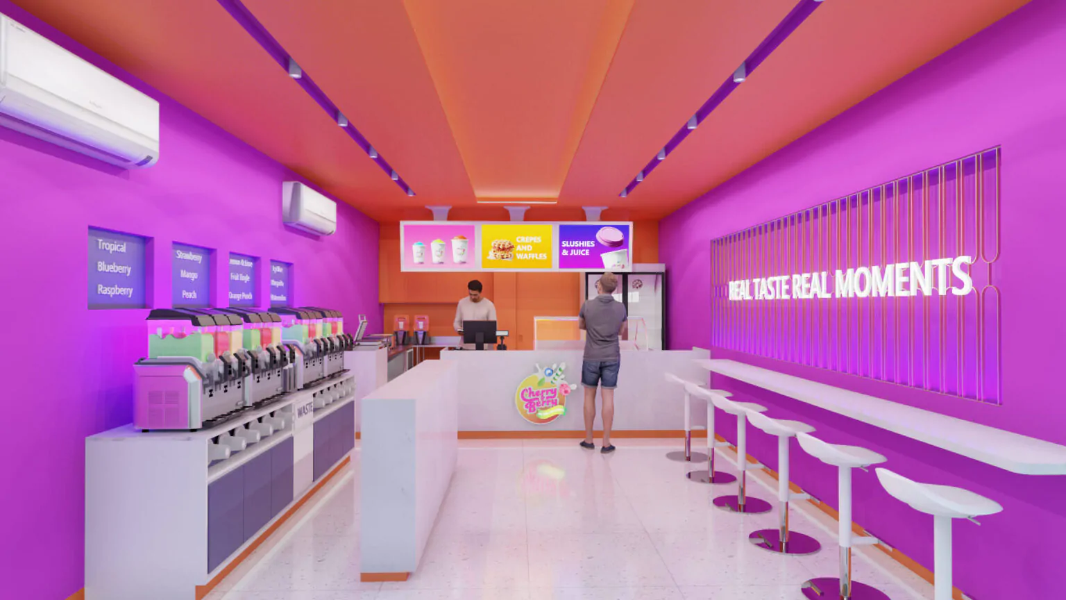 ice cream counter 