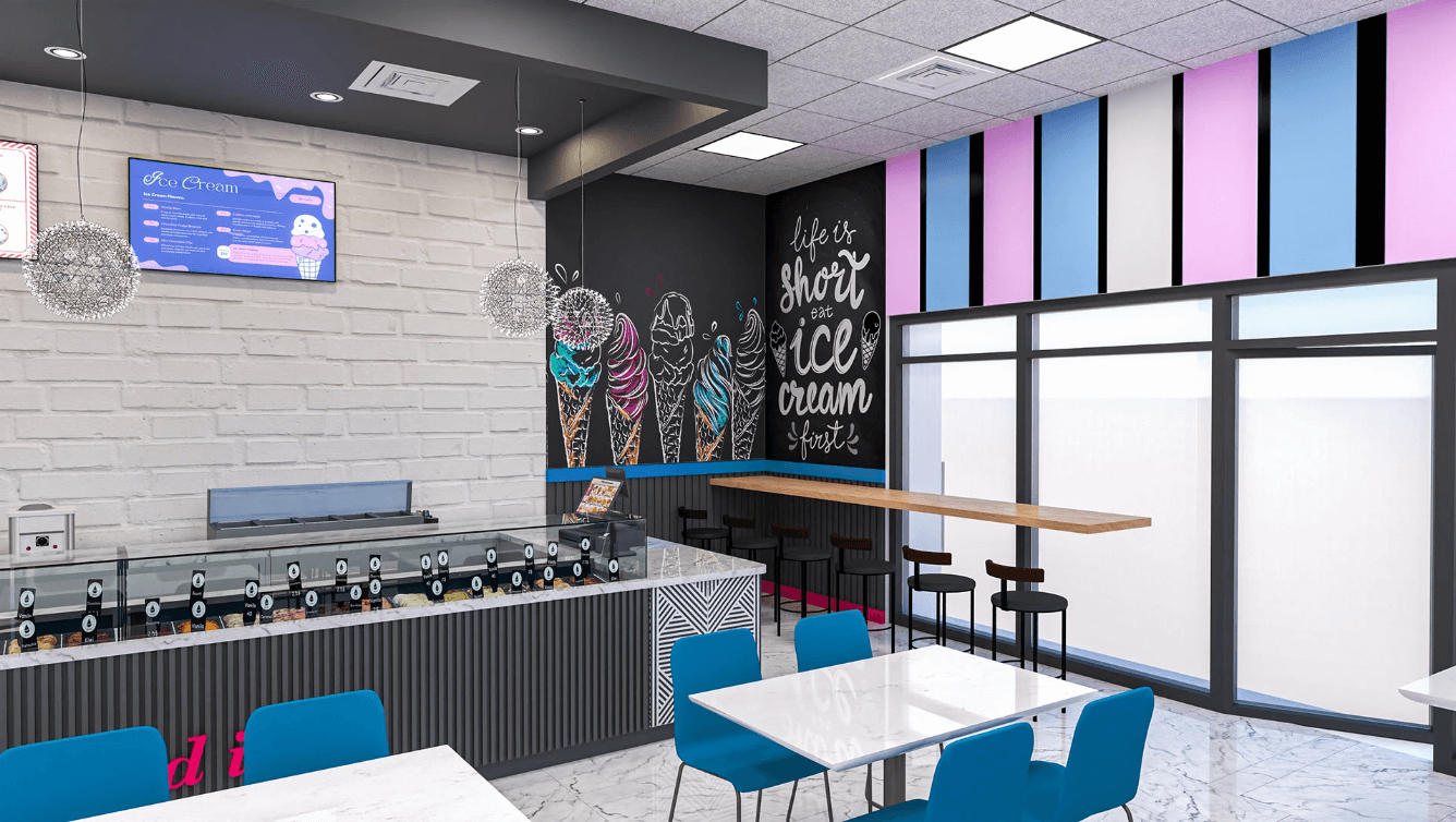 ice cream shop design