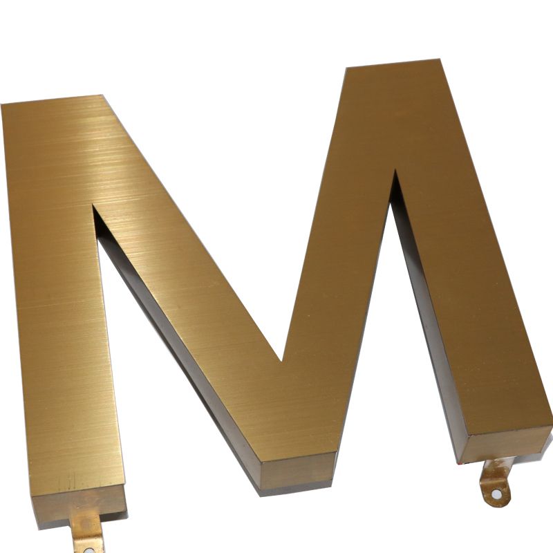 brushed stainlee steel logo
