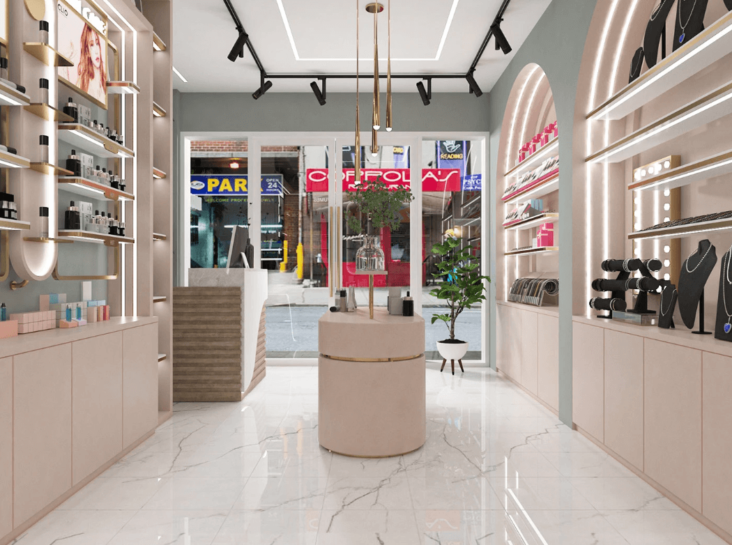 skin care shop design