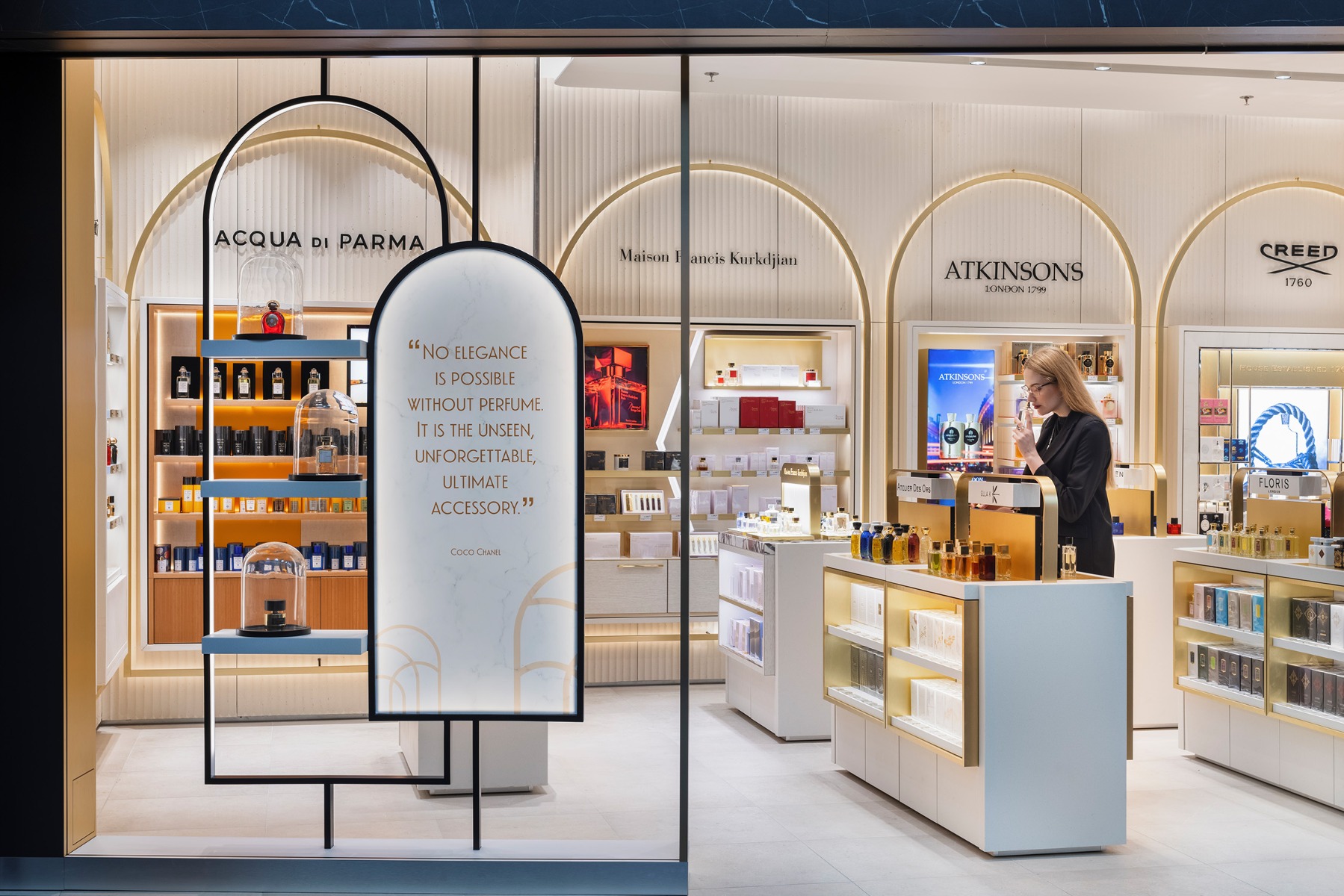 perfume showcase