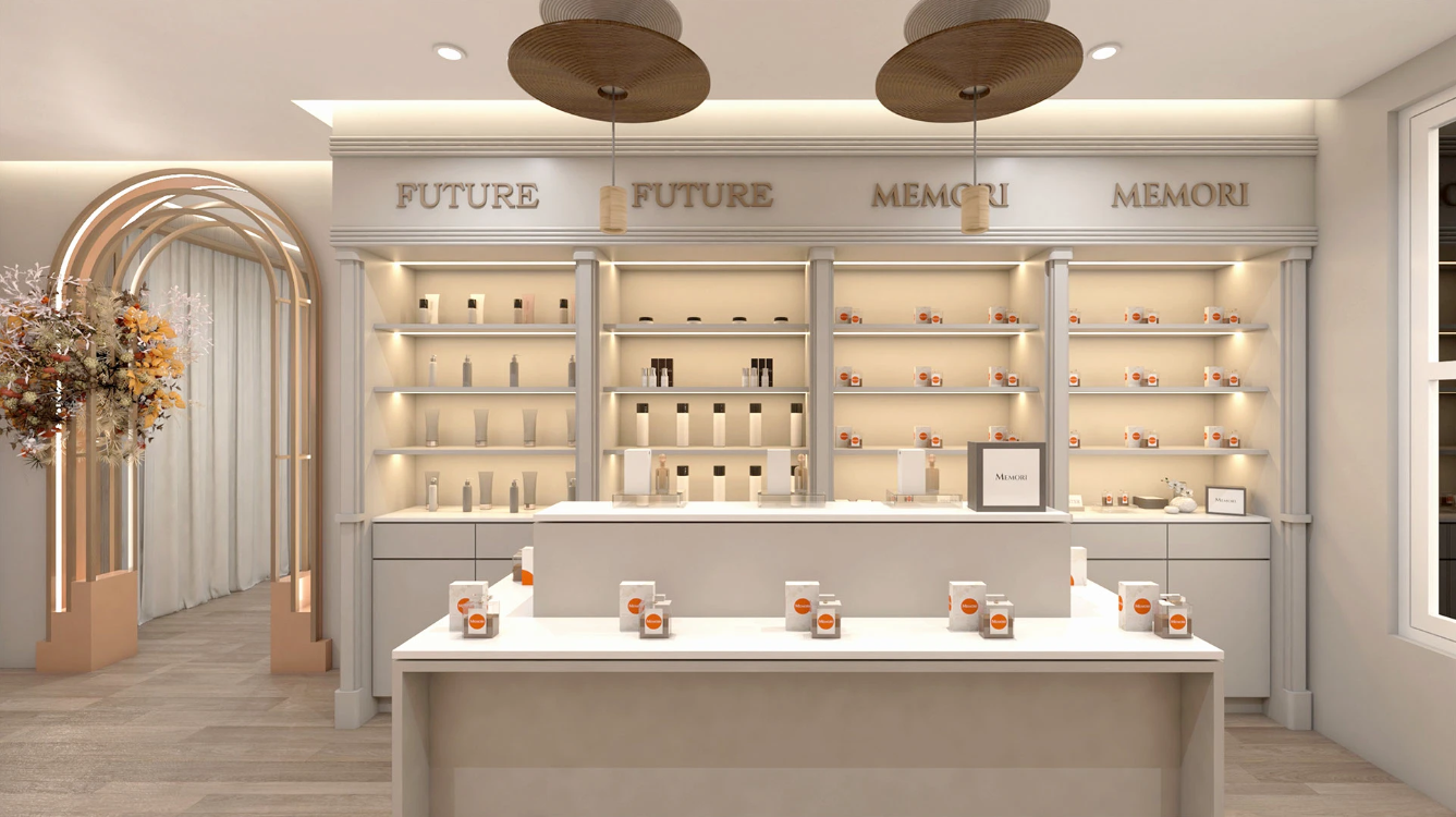 perfume showcase