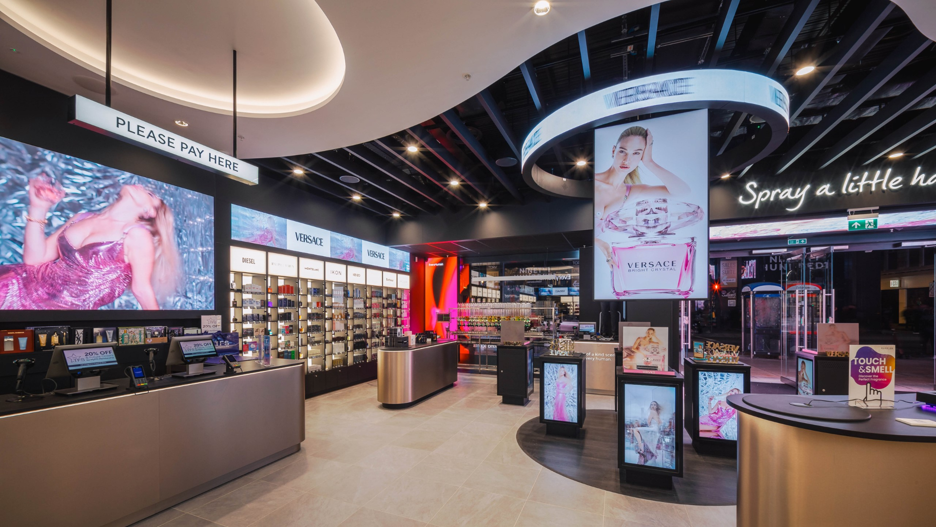 perfume display showcase