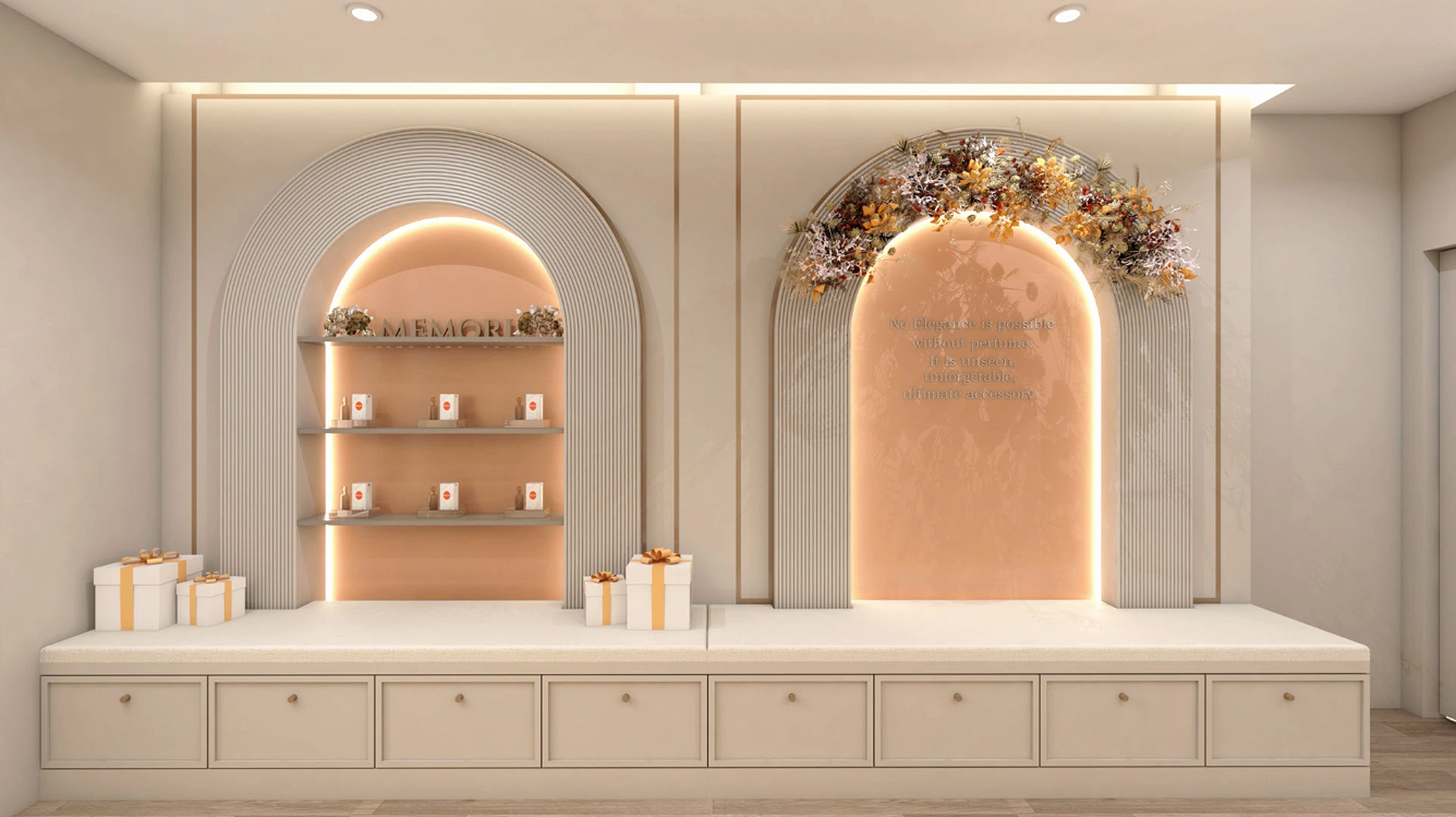 perfume shop showcase