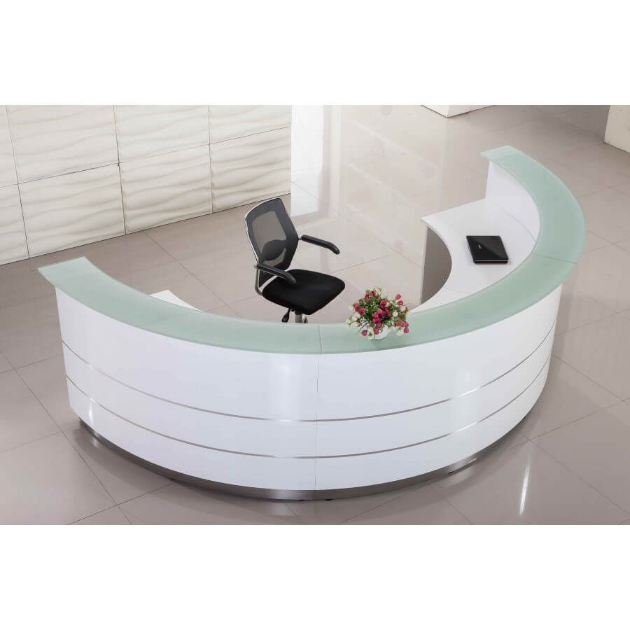 Curved reception desk