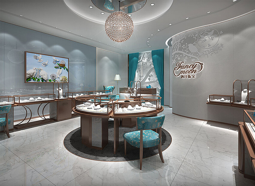 Fancy moon jewelry store design