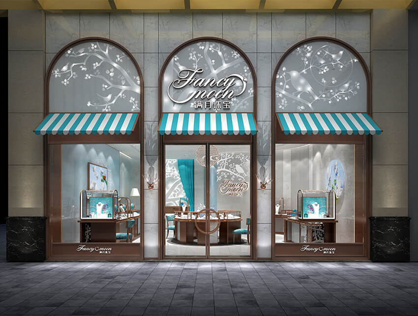 Fancy moon jewelry store design