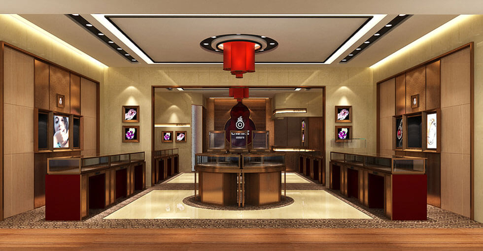 Golden Jewelry store Interior design