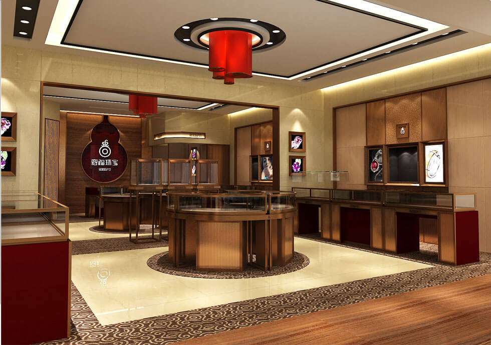 Golden Jewelry store Interior design