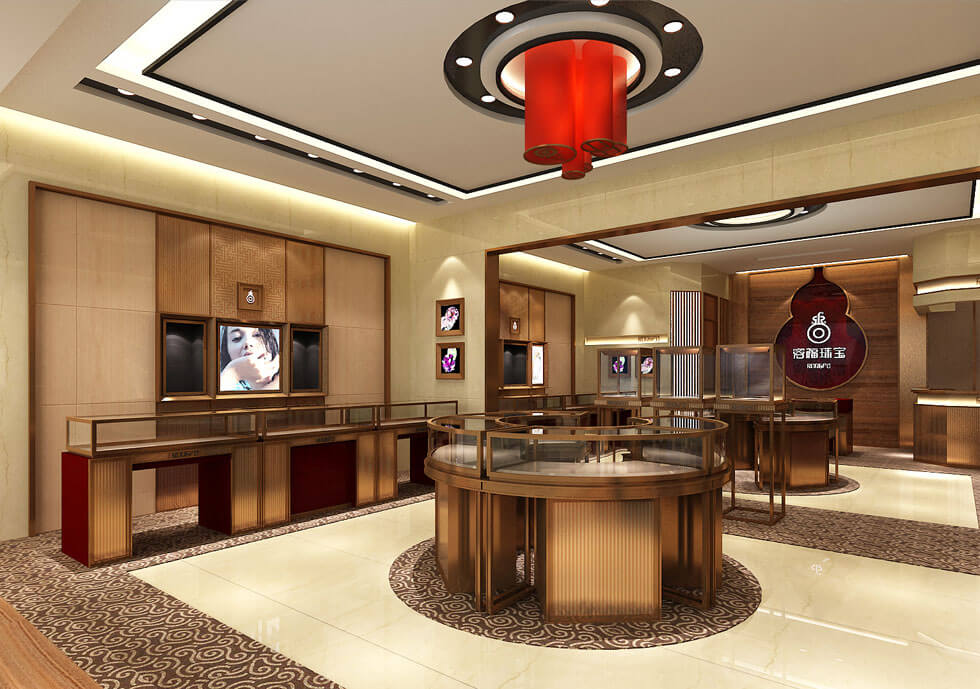 Golden Jewelry store Interior design