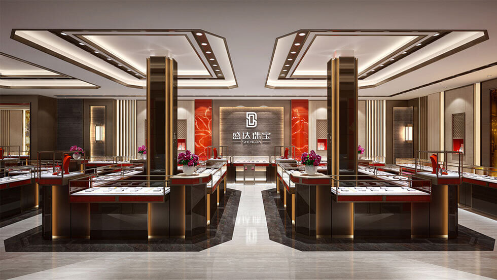 stainless steel jewelry store design