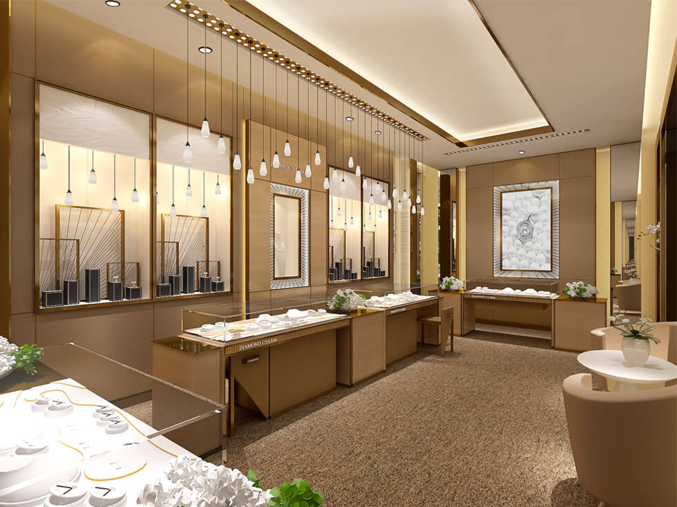 jewelry store design for diamond ring display