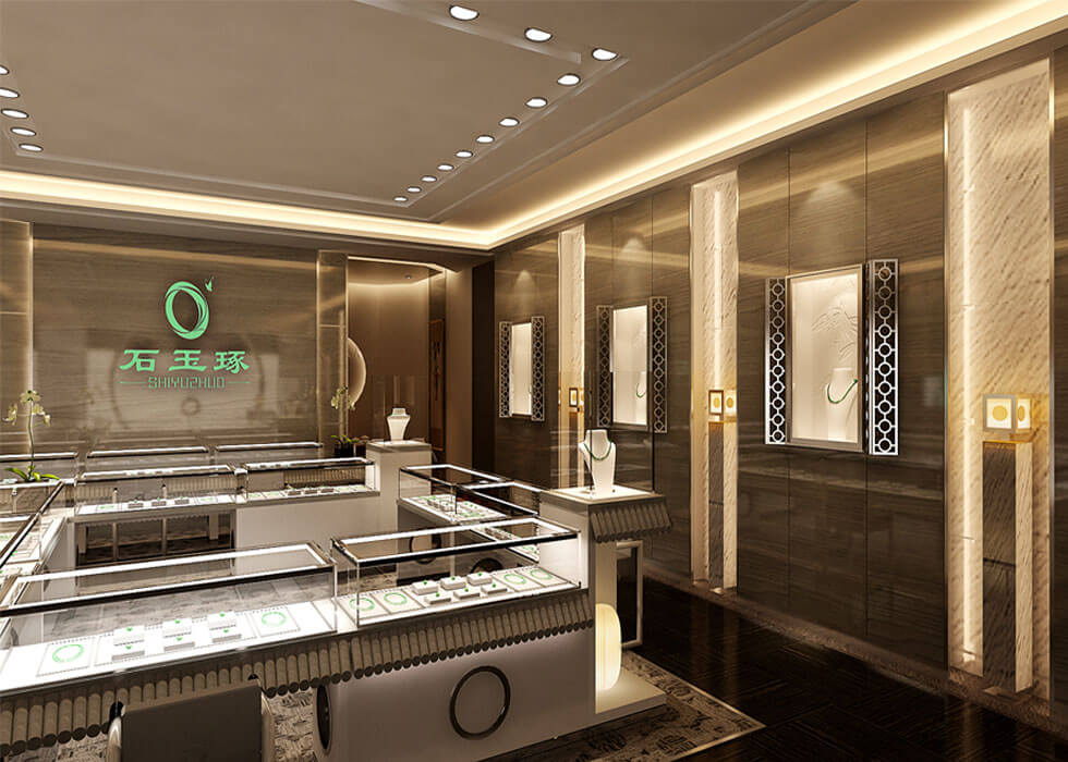 Luxury Jade Bracelet Jewelry Retail Shop Design