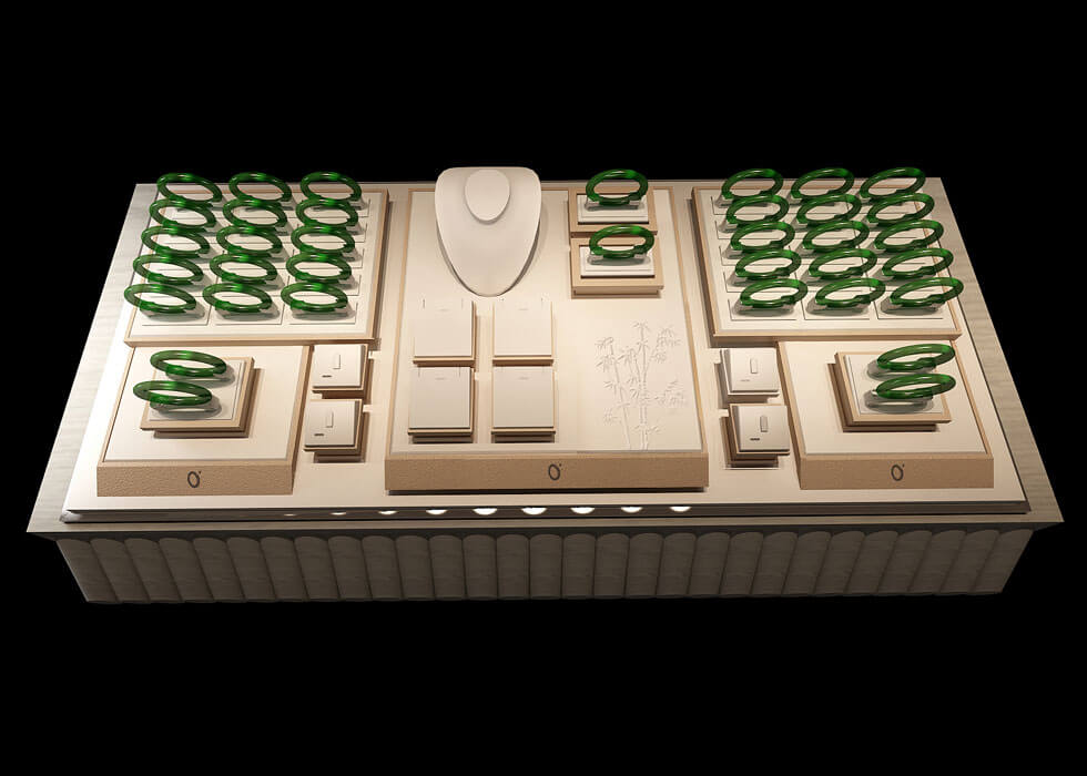 Luxury Jade Bracelet Jewelry Retail Shop Design
