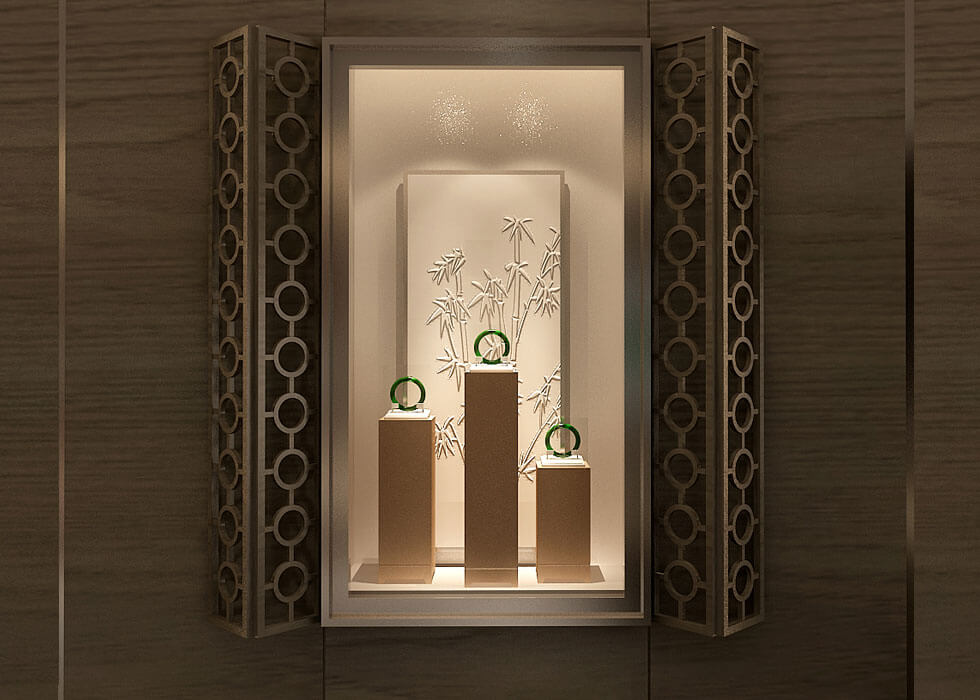 Luxury Jade Bracelet Jewelry Retail Shop Design