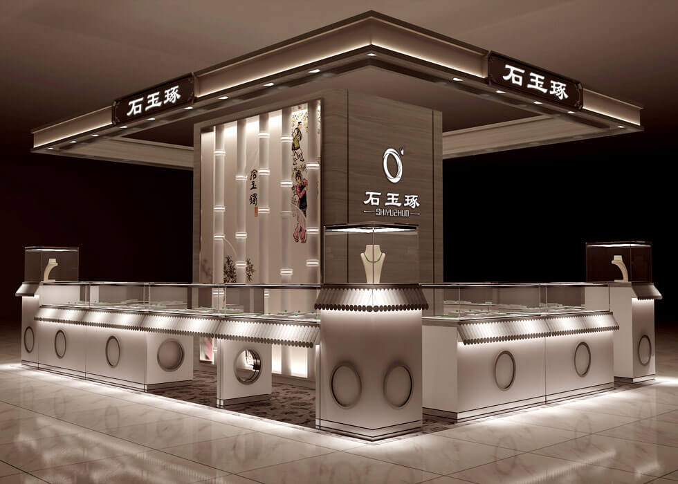Luxury Jade Bracelet Jewelry Booth Design