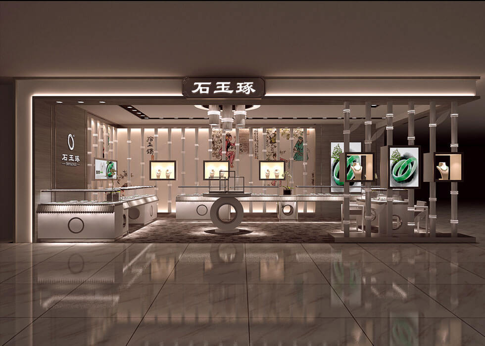 Luxury Jade Bracelet Jewelry Booth Design