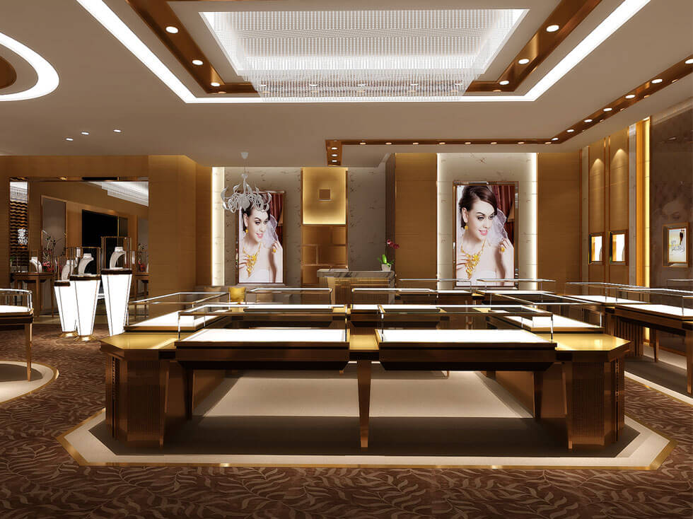 Luxury jewelry shop design