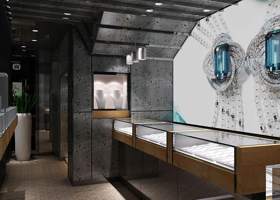 Small jewelry store design