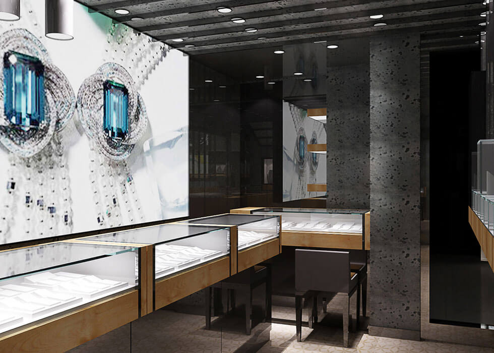 Small jewelry store design