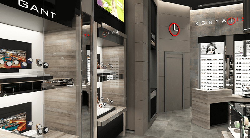 wooden showcase