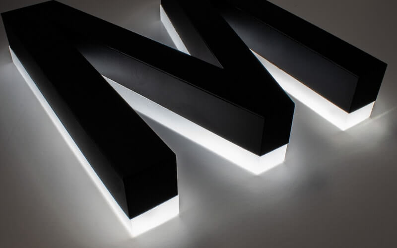 illuminated sign letter