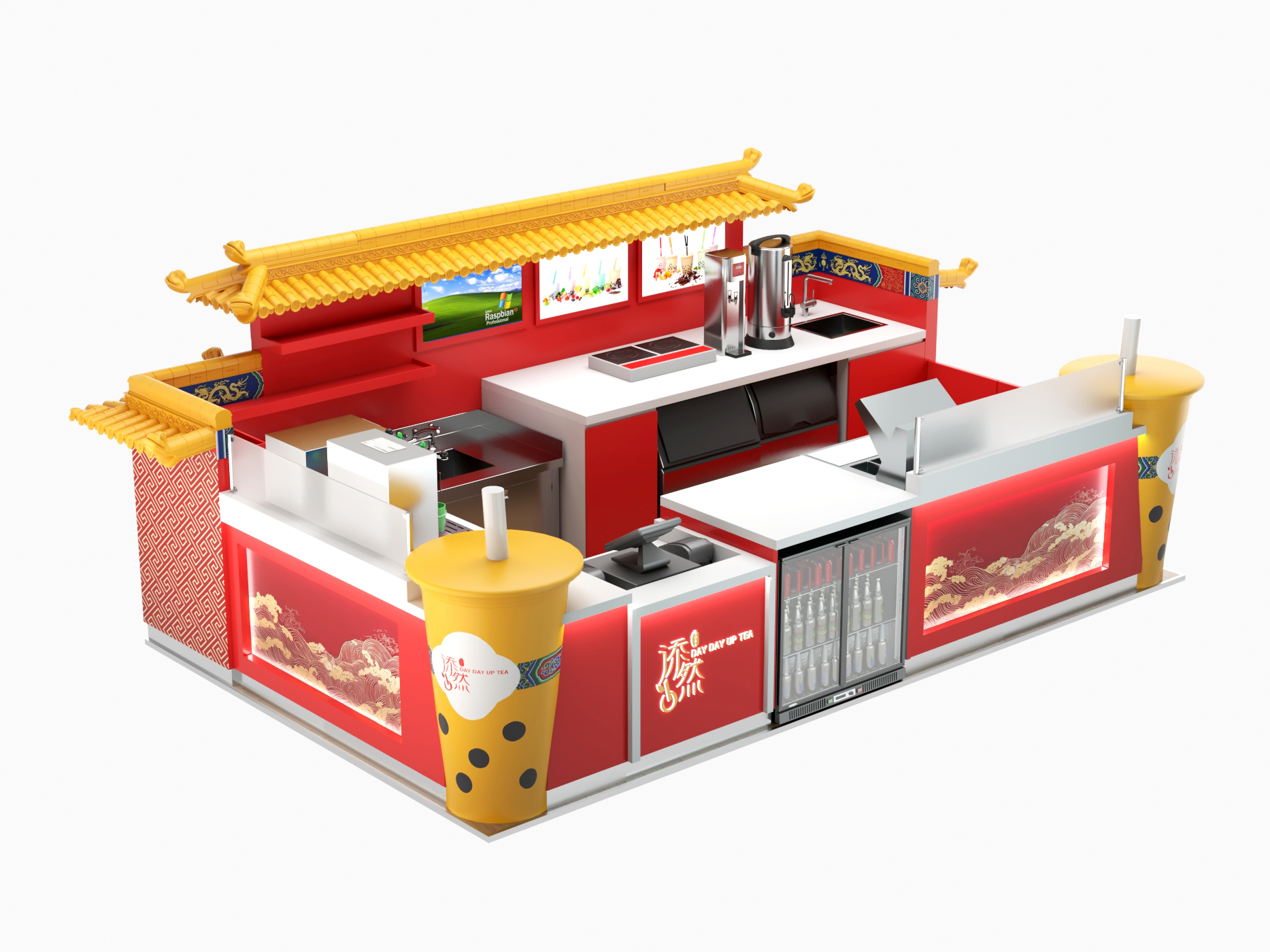 Make the “Forbidden City ”to be a bubble tea kiosk